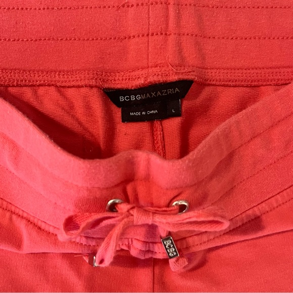 BCBGMaxAzria - Rhinestone Bling Logo Stretch Yoga Althleisure Pants / Size L - Picture 5 of 5